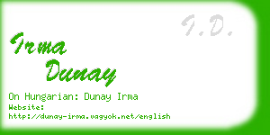 irma dunay business card